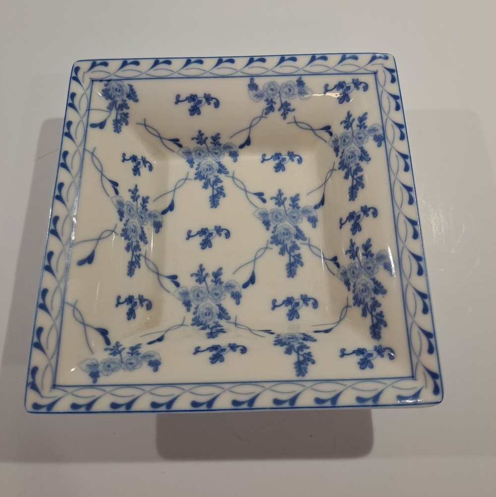 Skye McGhie Rose Brocade Square Trinket Dish.